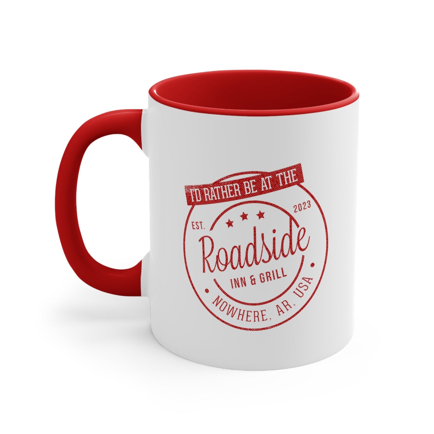 Mug - Roadside Red/White Coffee Mug, 11oz