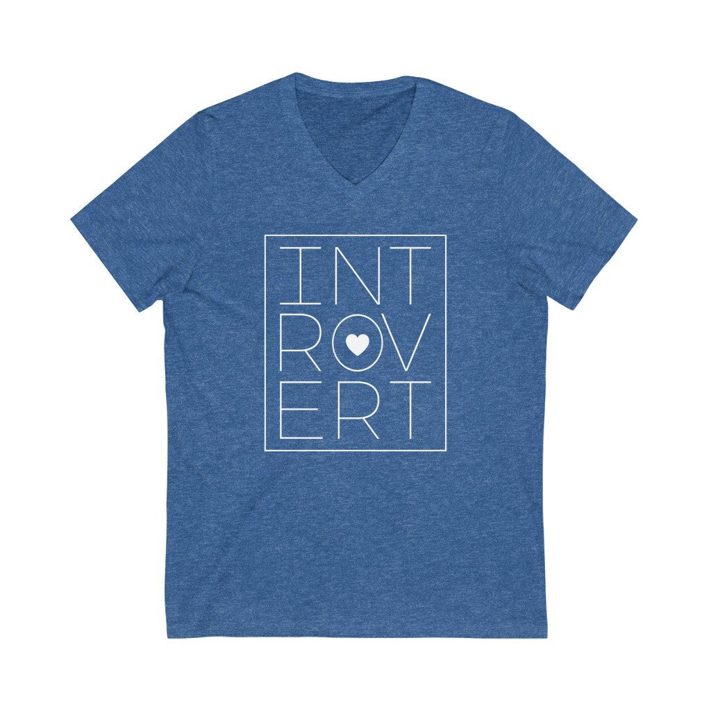 V-neck - In-tro-vert Unisex V-Neck Tee
