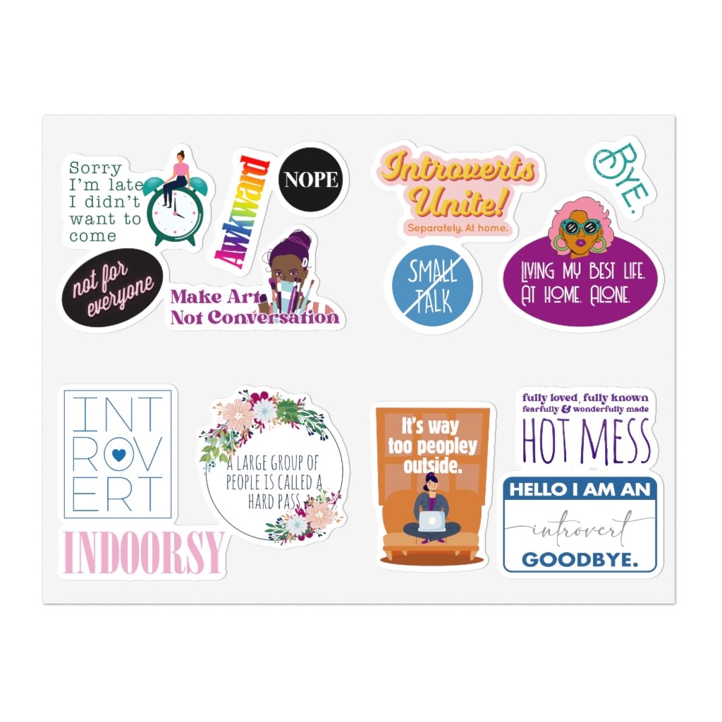 Paper Products - Introvert Jumbo Sticker Pack (15)