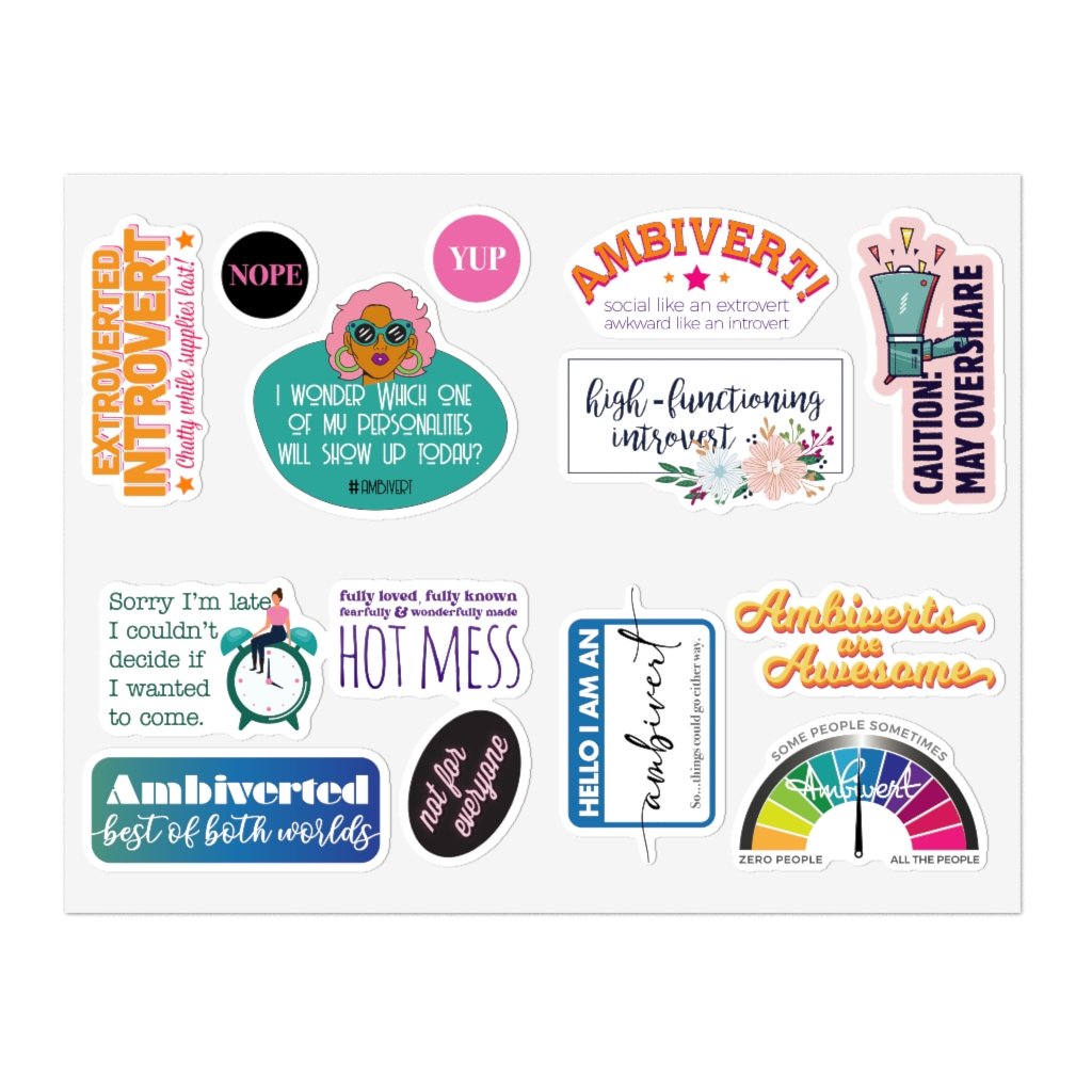 Paper Products - Ambivert Jumbo Sticker Pack (14)