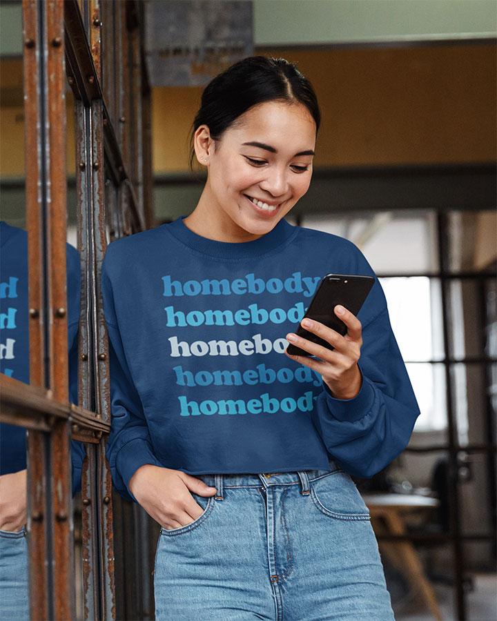 Sweatshirt - Homebody Cropped Sweatshirt