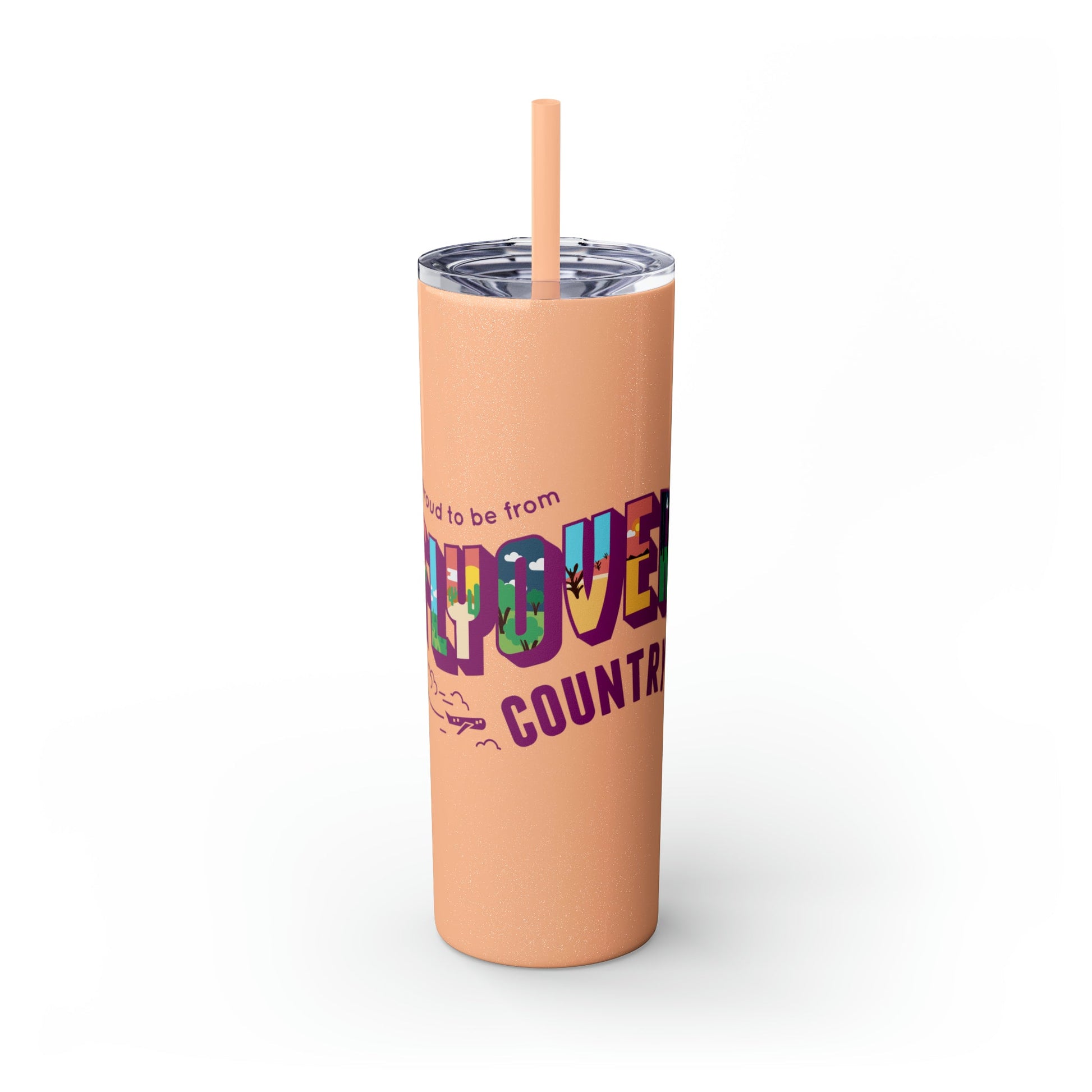 Mug - Flyover Country Skinny Tumbler With Straw, 20oz