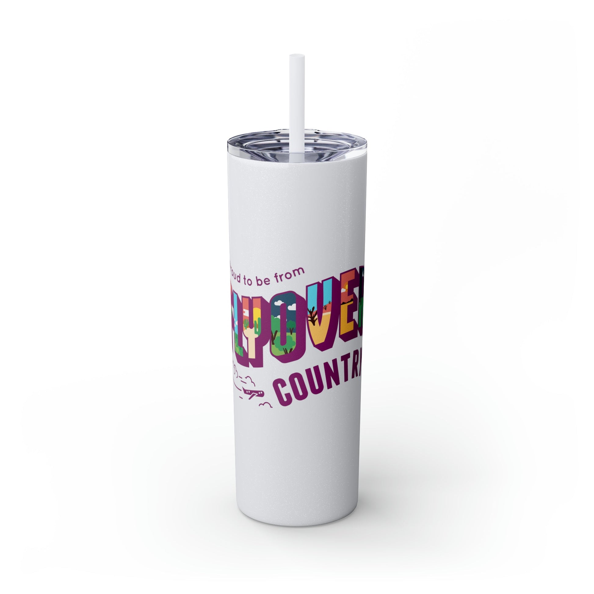 Mug - Flyover Country Skinny Tumbler With Straw, 20oz