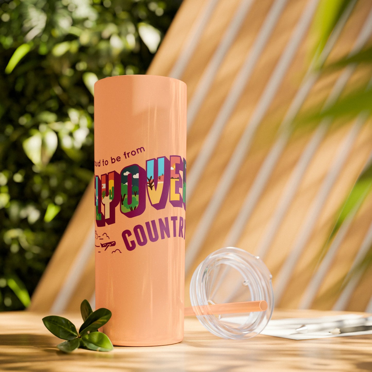 Mug - Flyover Country Skinny Tumbler With Straw, 20oz