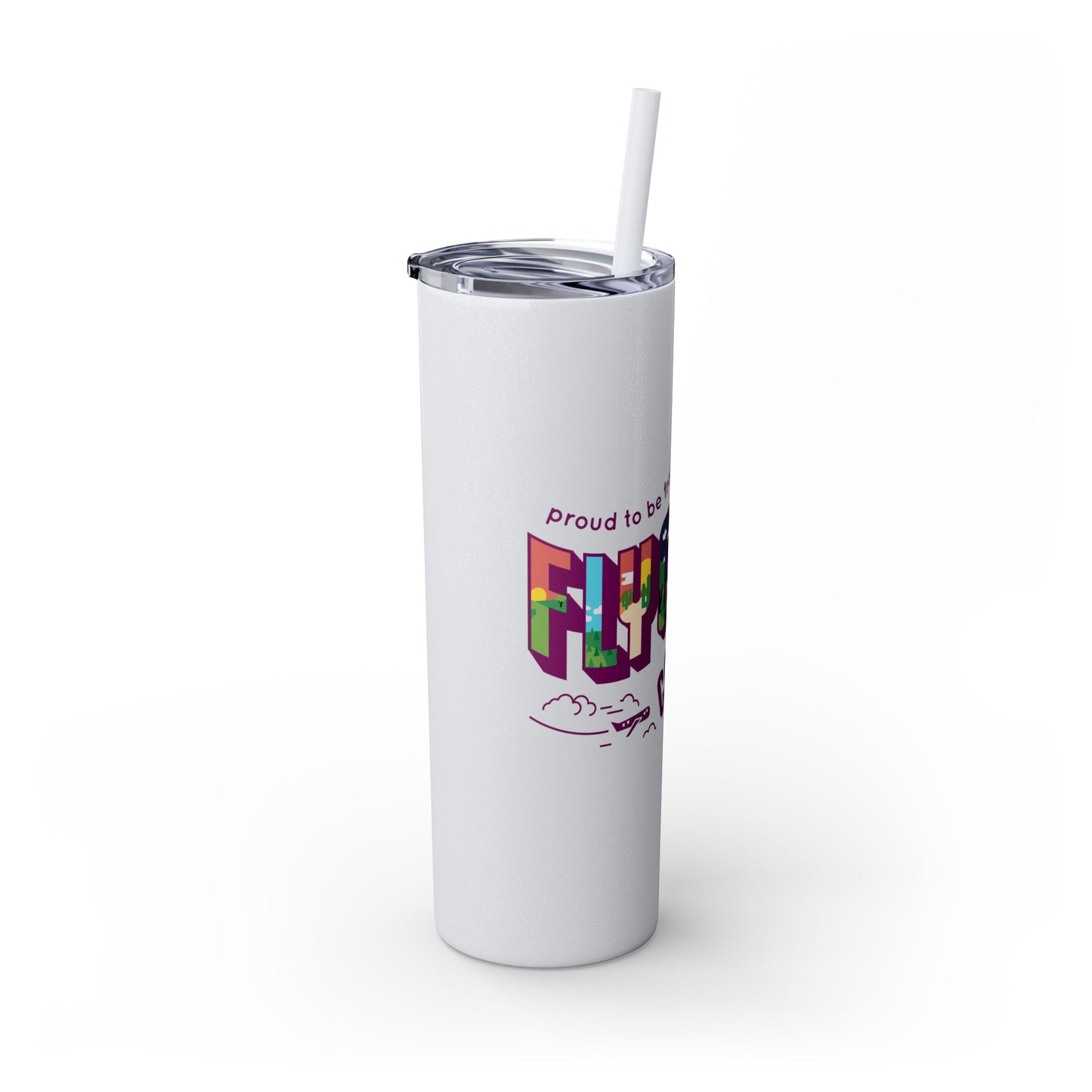 Mug - Flyover Country Skinny Tumbler With Straw, 20oz