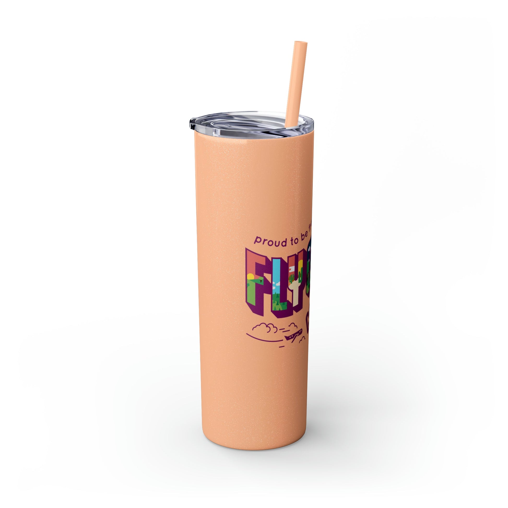 Mug - Flyover Country Skinny Tumbler With Straw, 20oz