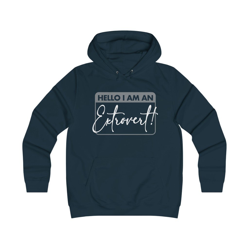 Hoodie - Hello I Am An Extovert Slim Hoodie